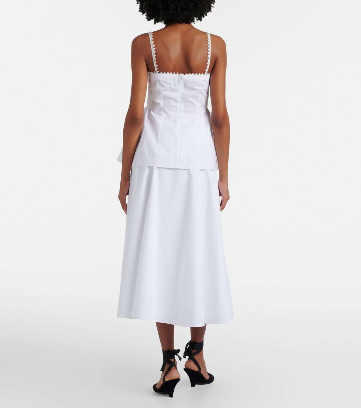 Jacquemus Triangle cotton-blend midi skirt
