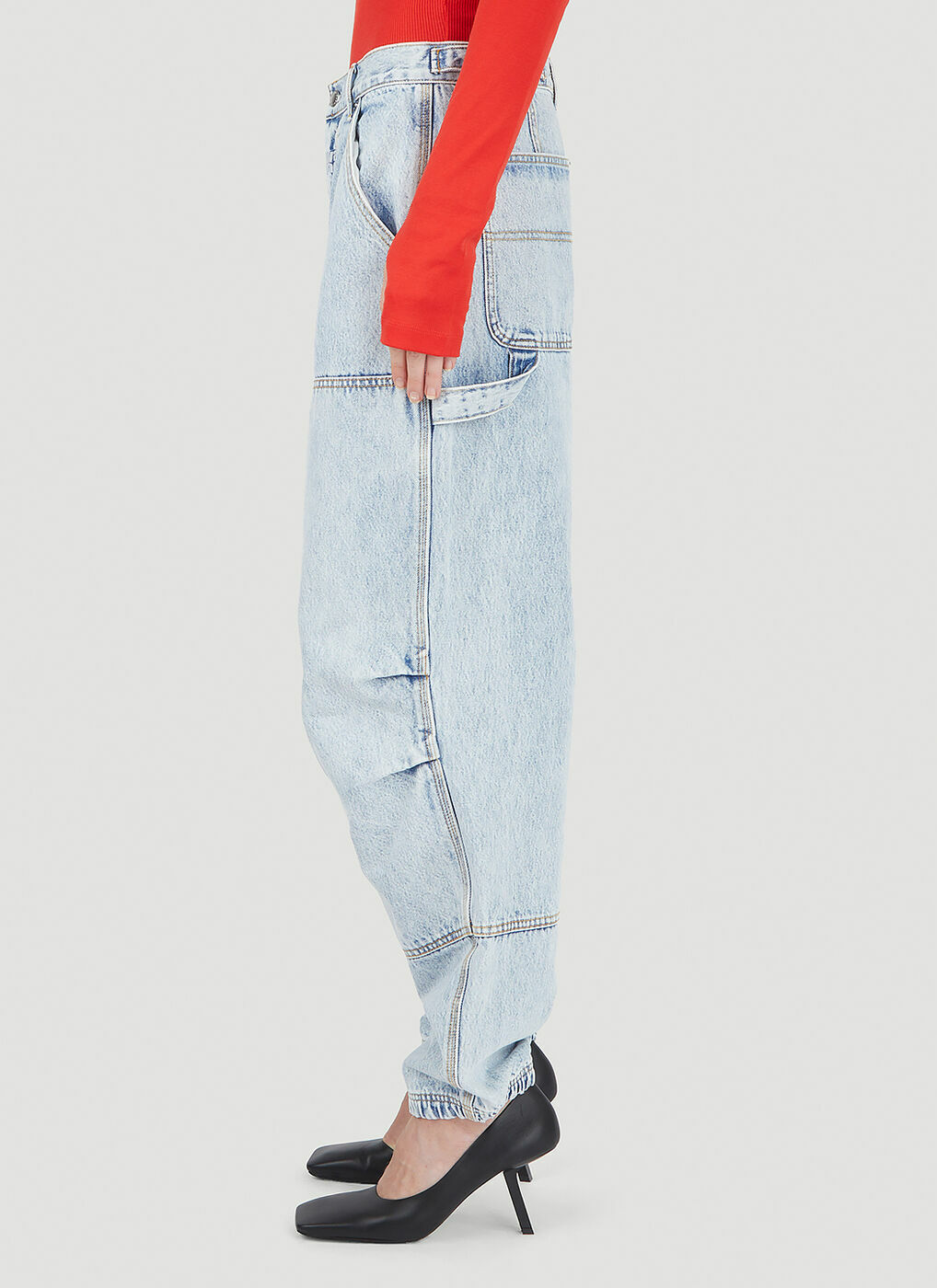 Alexander Wang Blue Double Front Carpenter Jeans