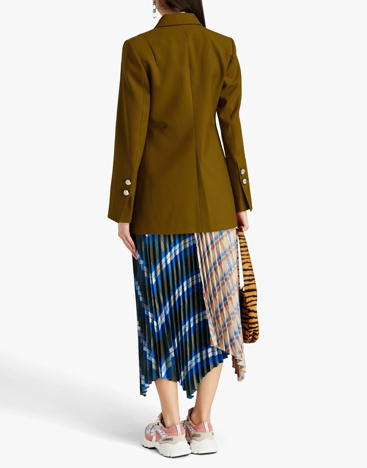 Ganni Womens Blazer Khaki