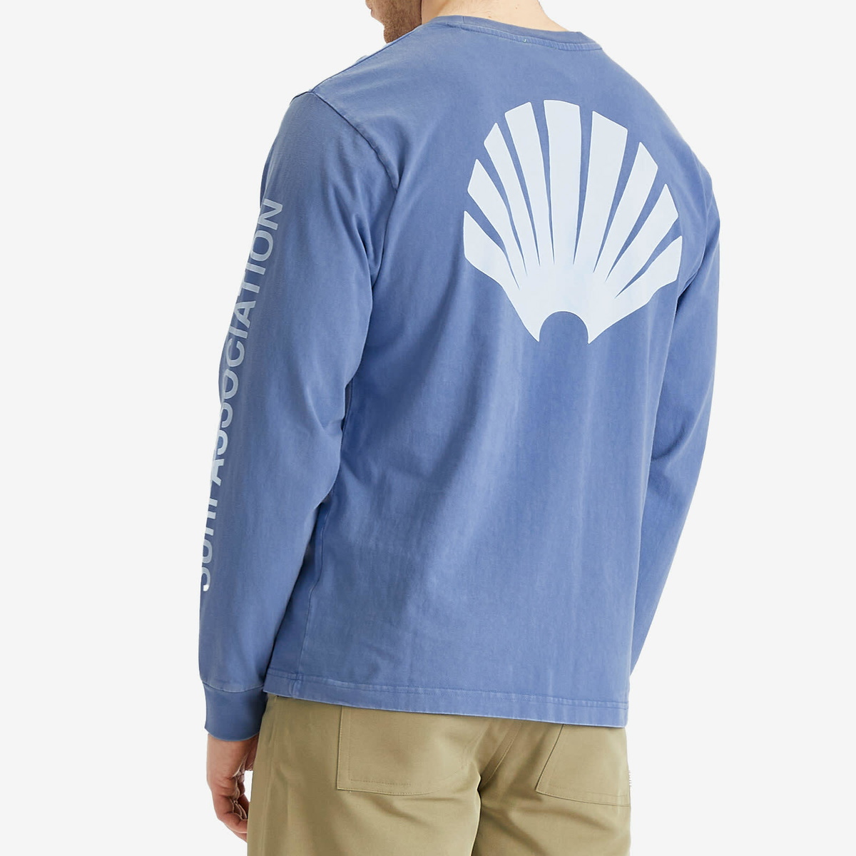 New Amsterdam Surf Association Men's Logo Long Sleeve T-Shirt in Blue