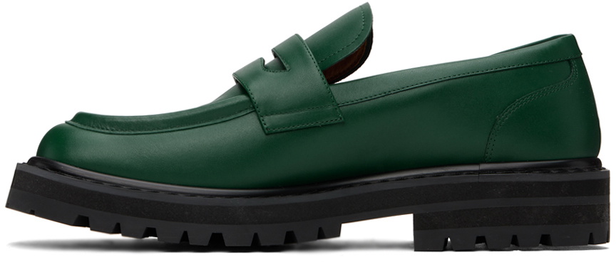 Marni Green Penny Loafers Marni Green Leather Penny Loafers main image 3