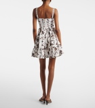 Agua by Agua Bendita Lima floral linen minidress
