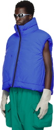 Dingyun Zhang Blue Swollen Reversible Down Vest