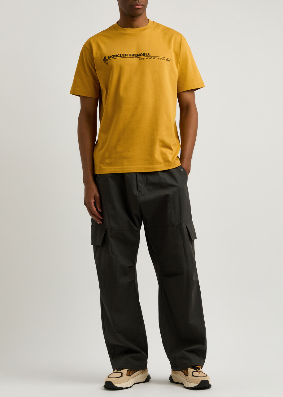 MONCLER DAY-NAMIC ロングスリーブTシャツ Moncler Grenoble Day-Namic Logo-print Cotton T-shirt Yellow