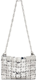 Paco Rabanne Silver Metallic Nano Square Shoulder Bag