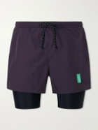 DISTRICT VISION - Ultralight Shell Running Shorts - Purple