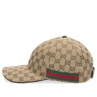 Gucci Men's GG Logo Baseball Cap in Beige