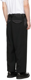 Sacai Black Wool & Nylon Trousers