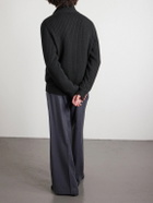 Massimo Alba - Mirko Ribbed Cashmere and Alpaca-Blend Zip-Up Sweater - Black