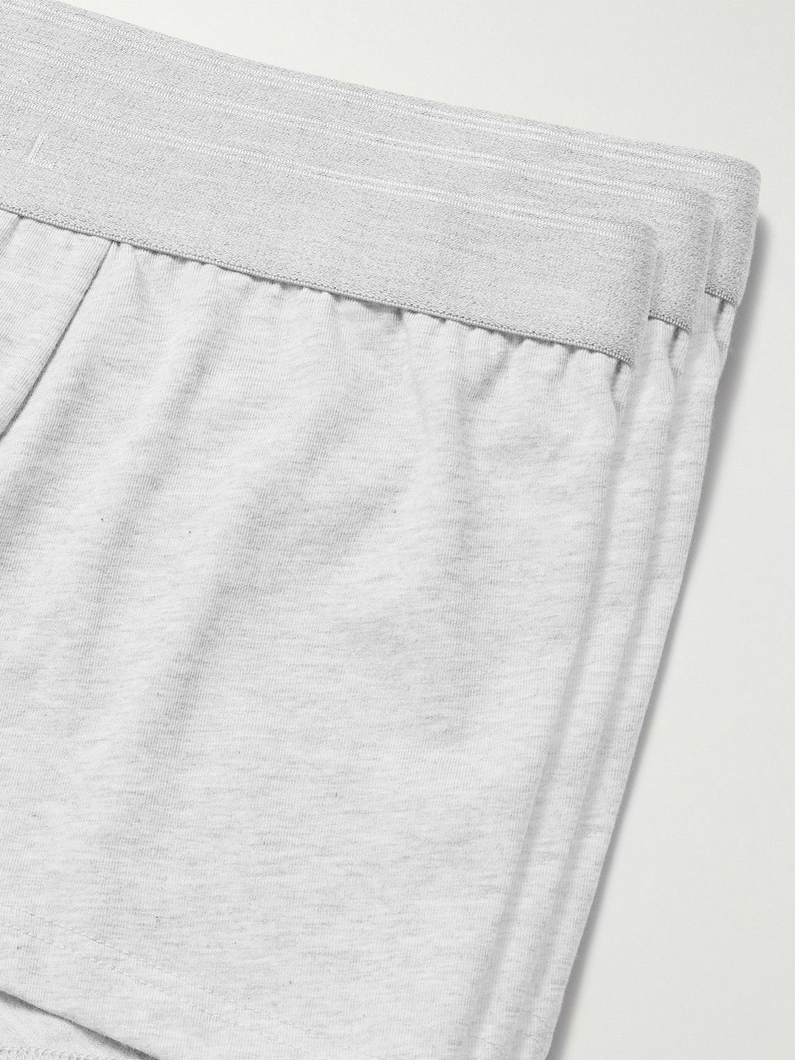 Sunspel - Three-Pack Stretch-Cotton Boxer Briefs - Gray