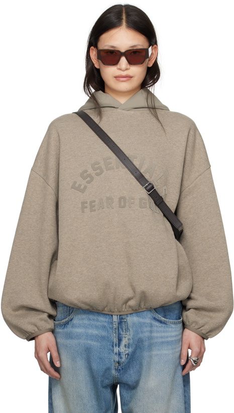 Photo: Fear of God ESSENTIALS Gray Bonded Hoodie