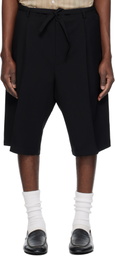 SOSHIOTSUKI Black Wool Judo Shorts