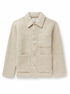 NN07 - Ibrahim Crinkled Virgin Wool-Blend Overshirt - Neutrals