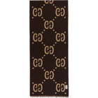 Gucci Brown and Beige GG Wool Scarf