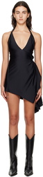 Coperni Black Draped Minidress