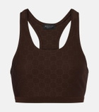 Gucci GG jersey jacquard sports bra