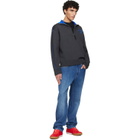 Givenchy Gray Couture Seam Half-Zipped Sweater