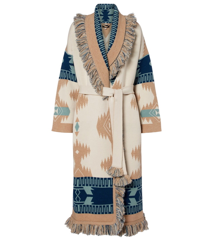 Photo: Alanui Icon jacquard virgin wool cardigan