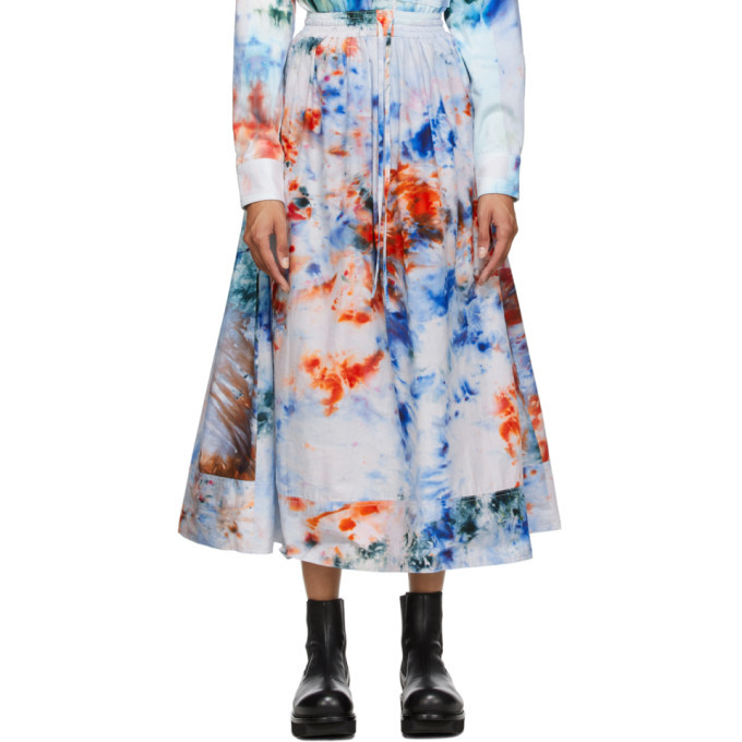 S.R. STUDIO. LA. CA. Blue SOTO Hand-Dyed Skirt