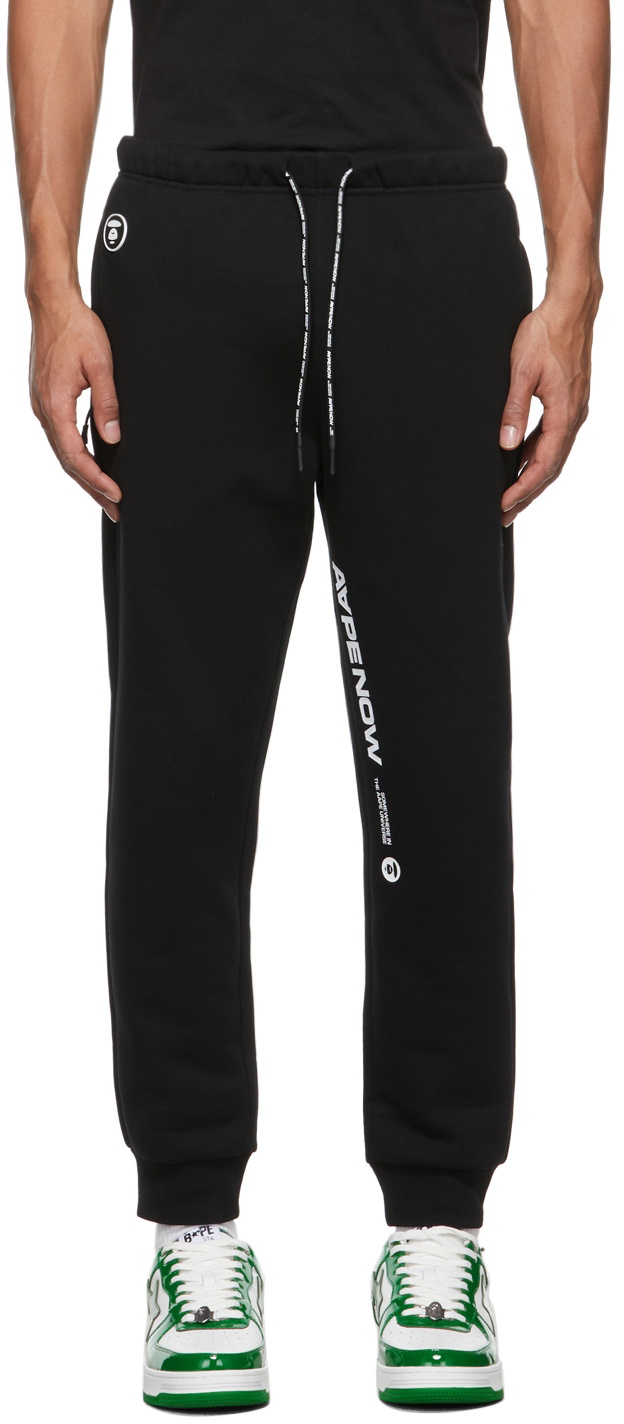 AAPE by A Bathing Ape Black Printed Lounge Pants AAPE by A Bathing Ape