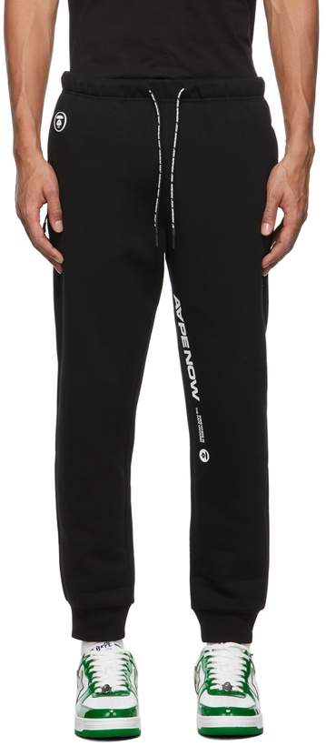 Photo: AAPE by A Bathing Ape Black Printed Lounge Pants