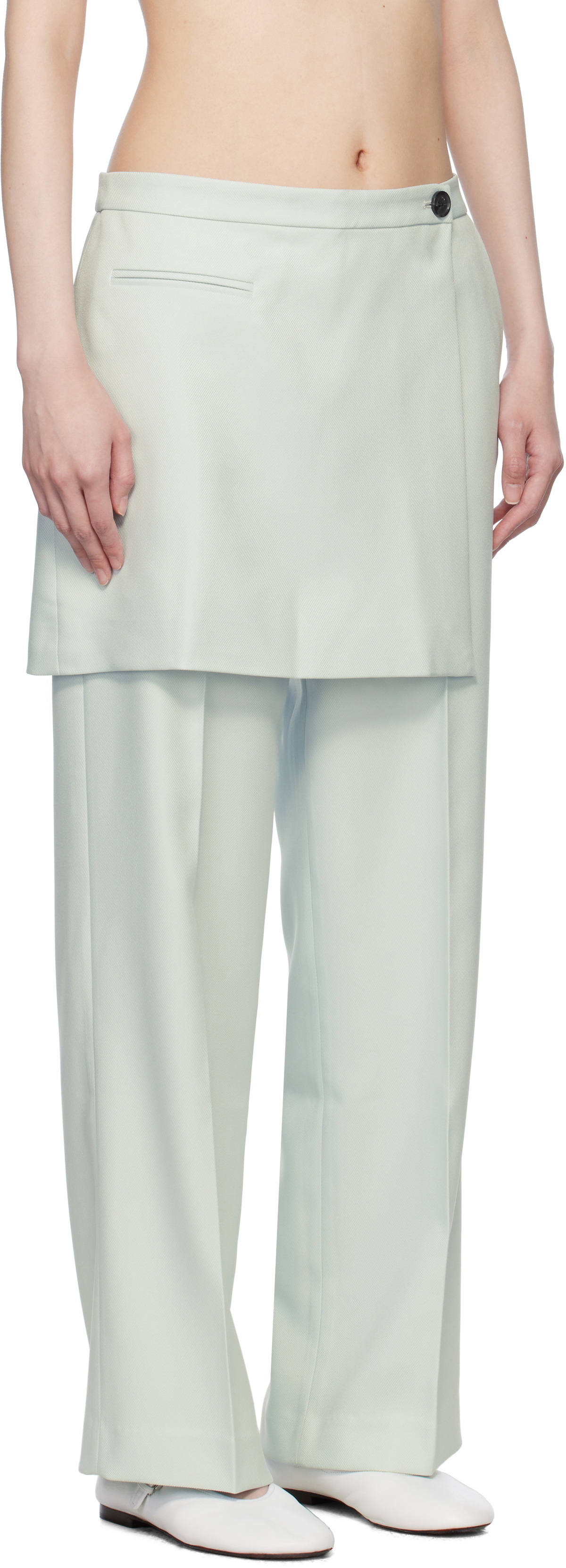 Sandy Liang Blue Crosby Trousers