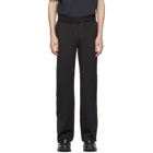 D.Gnak by Kang.D Black Scotch Piping Track Trousers