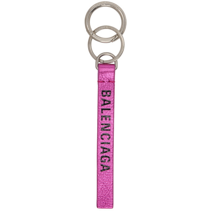 bungee jump Feed på vejledning Balenciaga Pink Metallic Effect Everyday Keychain Balenciaga