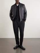 James Perse - Open-Collar Cotton-Jersey Polo Shirt - Black