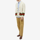 Gucci Men's GRG Knitted Cardigan in Off White