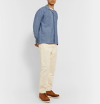 Beams Plus - Camp-Collar Cotton-Chambray Shirt - Blue