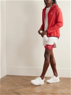 DISTRICT VISION - New Balance Straight-Leg Layered Stretch-Recycled Jersey and Shell Drawstring Shorts - Red