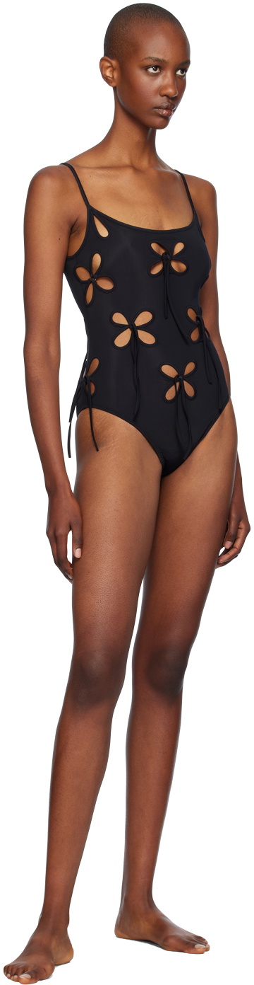 J.Kim Black Chilla Petal Swimsuit