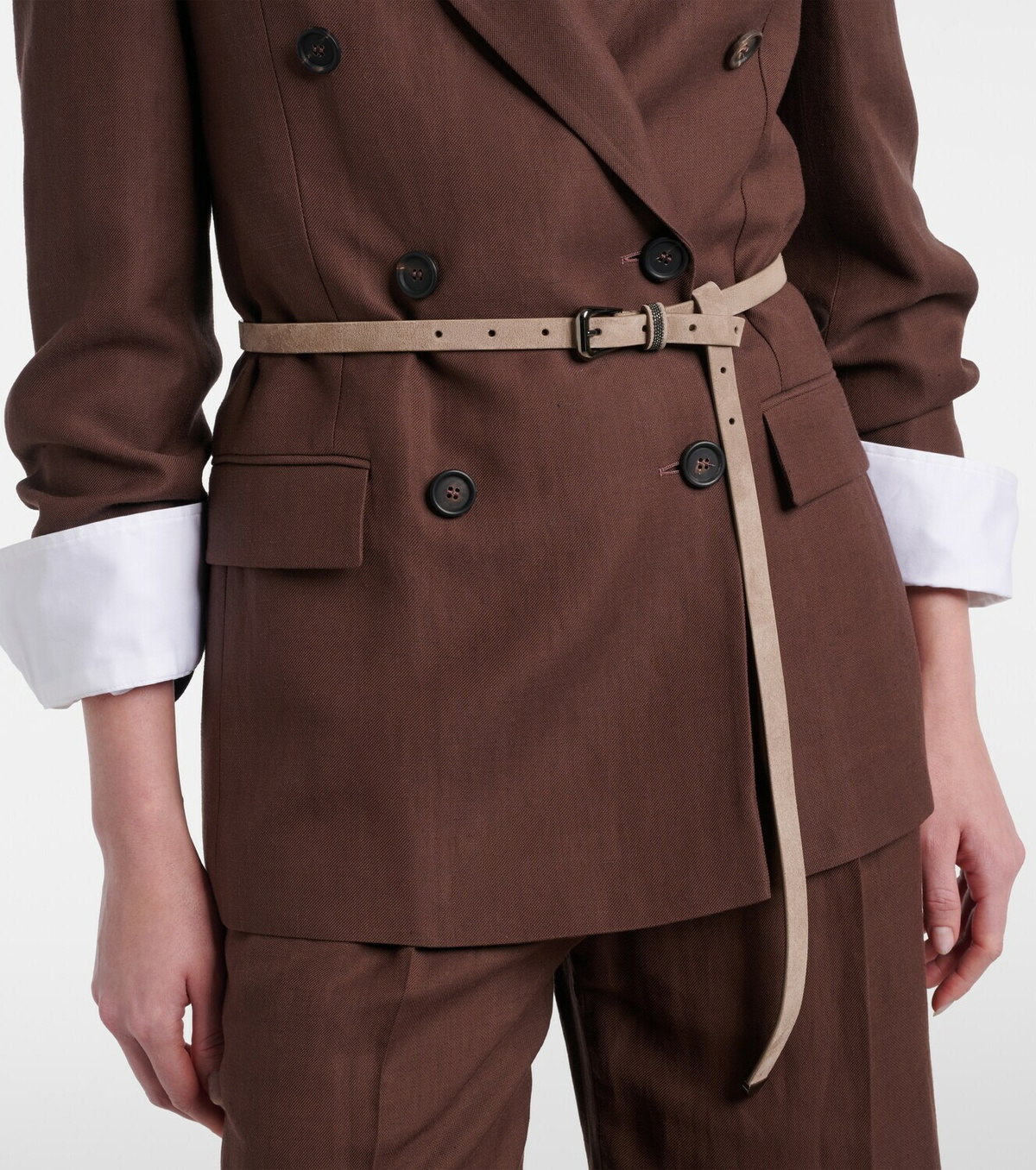 Brunello Cucinelli Monili suede belt