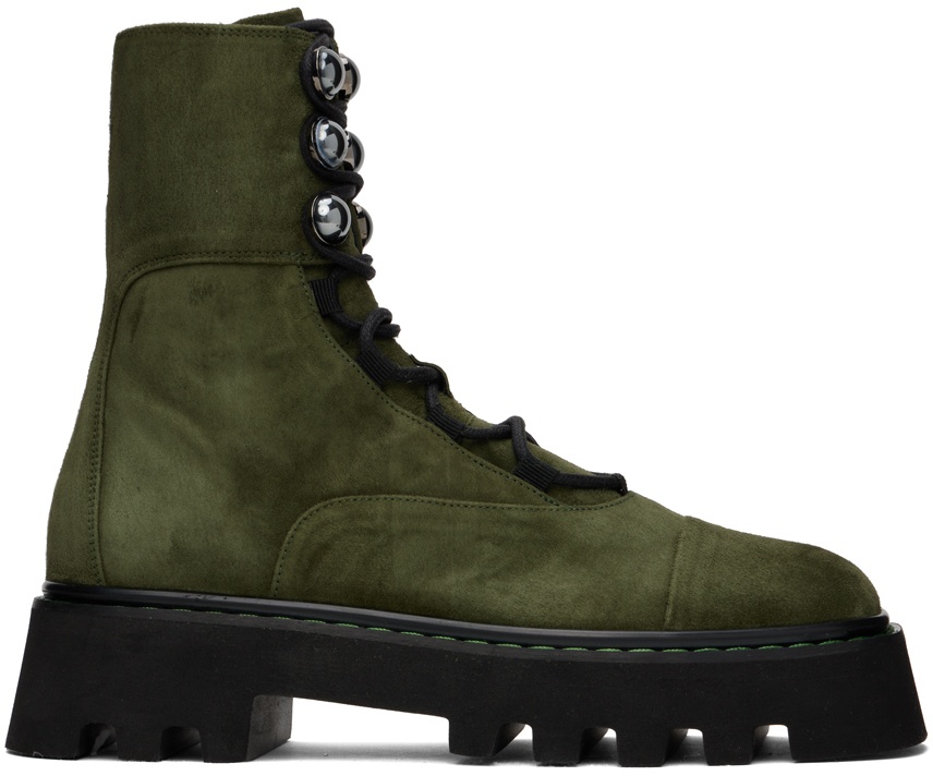 Nicholas Kirkwood Black Casati Pearl Combat Boots - ShopStyle