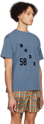 Bode Blue Flocked T-Shirt