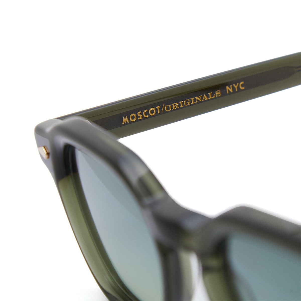 Moscot Men's Dolt Sunglasses in Dark Green/Forest Wood