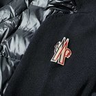 Moncler Grenoble Men's Knitted Arm Down Jacket in Navy