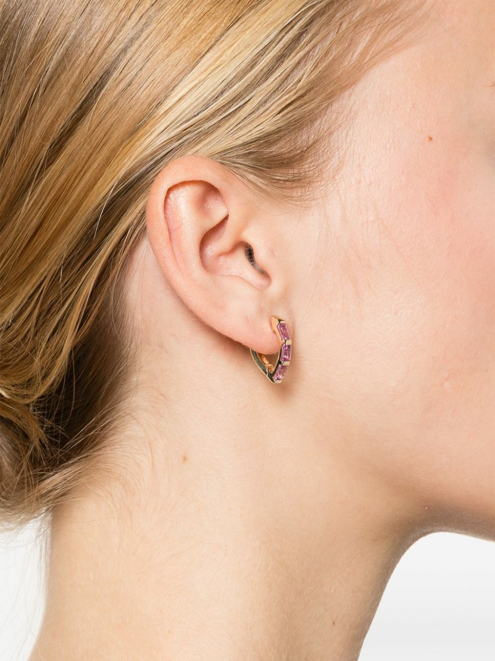 Kolours 14K Yellow Gold Diamond Earring