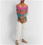 The Elder Statesman - Wacky Boomslang Tie-Dyed Wool, Cashmere and Cotton-Blend Shirt - Multi