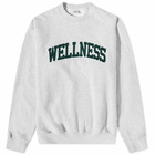 Sporty & Rich Wellness Boucle Crew Sweat in Heather Grey/Forest