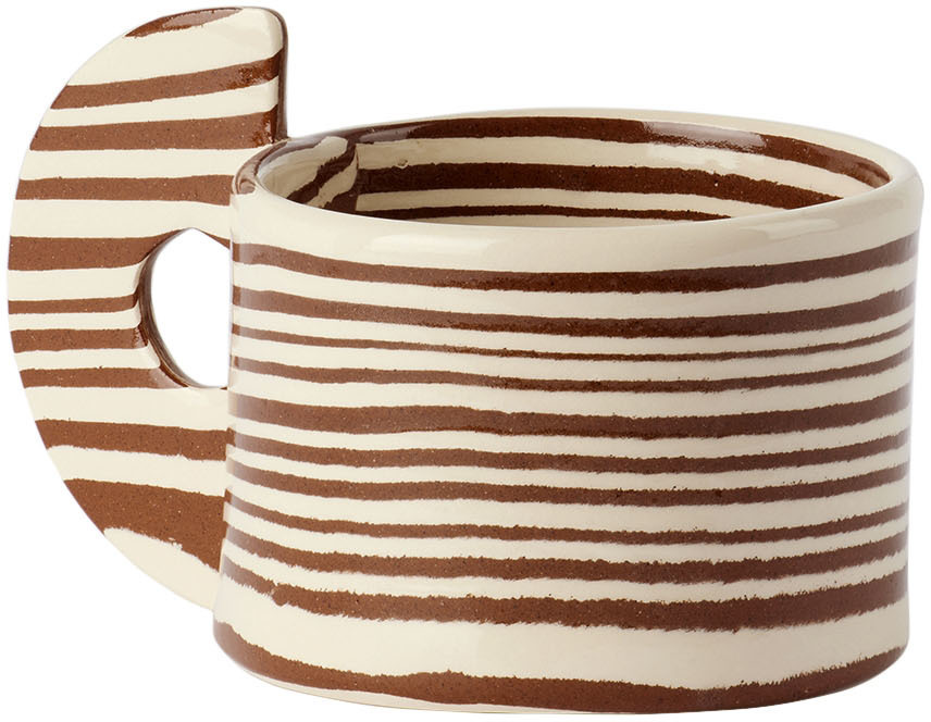 Henry Holland Studio Brown & White Stripe Mug