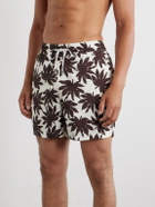 Onia - Charles Straight-Leg Mid-Length Printed Swim Shorts - Brown