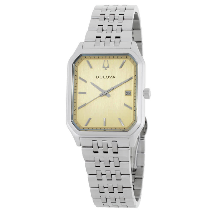 Photo: Bulova We Are All Here Yellow Dial Mens Watch 96B471