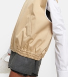 Miu Miu Zip-up cotton twill vest