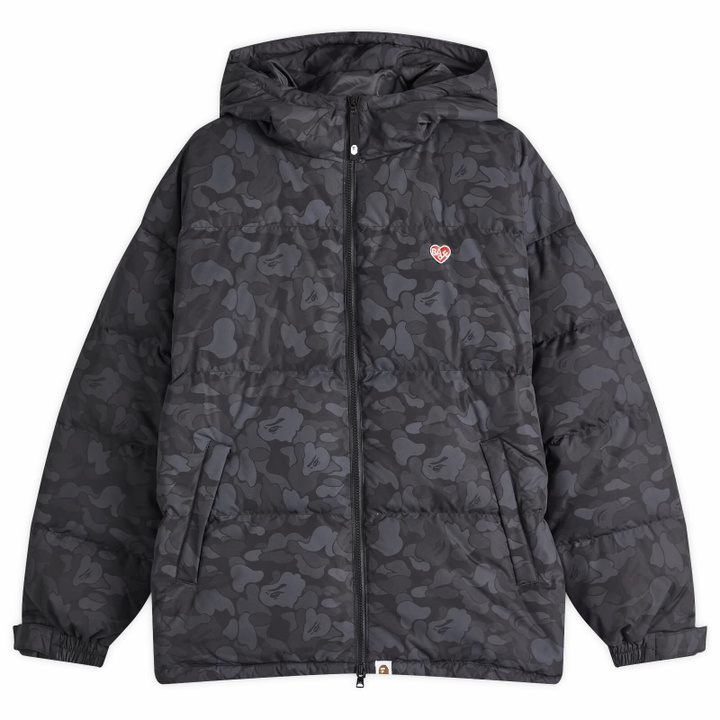 Photo: A Bathing Ape Women's Solid Camo Down Jacket in Black 