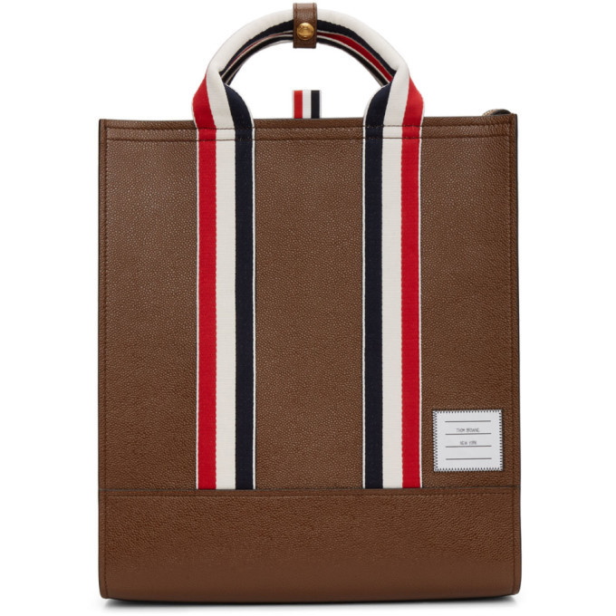 Photo: Thom Browne Brown Lined Leather Tote
