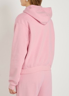 Skims Hooded Cotton-blend Sweatshirt Pink