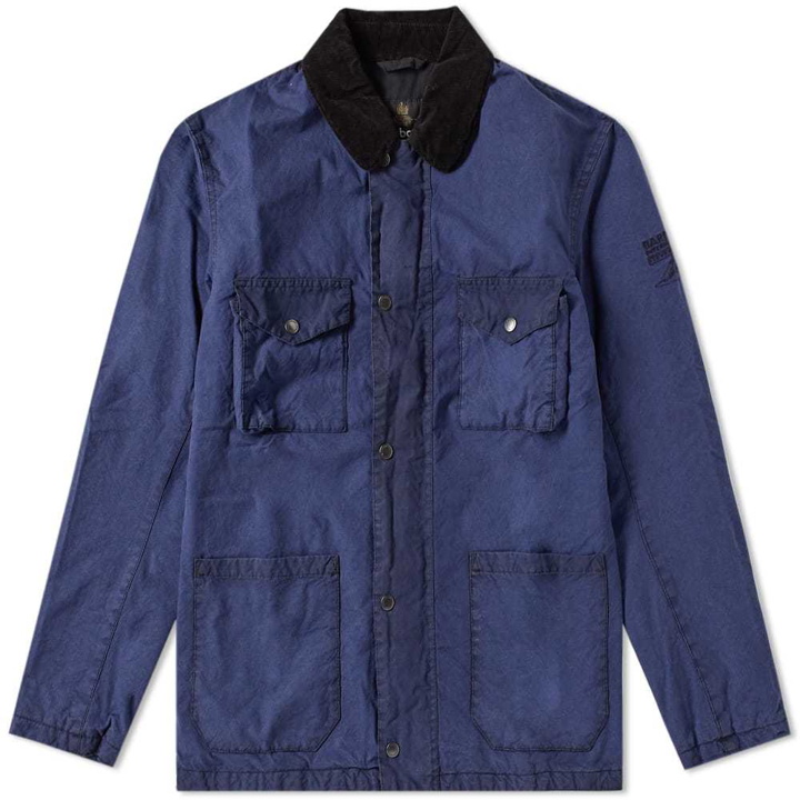 Photo: Barbour International McQueen Lawtell Wax Jacket Royal Navy