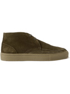 Mr P. - Shearling-Lined Split-Toe Suede Chukka Boots - Green